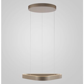 Paul Neuhaus Q-Serie Q-STRETTO pendant light LED bronze, 2-light sources, Remote control