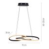 Paul Neuhaus lights TWIST pendant light LED black, 1-light source