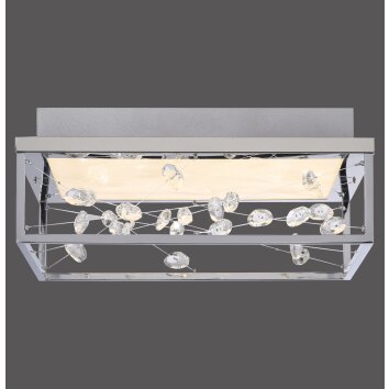 Paul Neuhaus lights SKINA ceiling light LED silver, 1-light source, Remote control