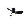 Reality lights mit Ceiling fan light LED black, 1-light source, Remote control