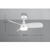 Reality lights mit Ceiling fan light LED white, 1-light source, Remote control