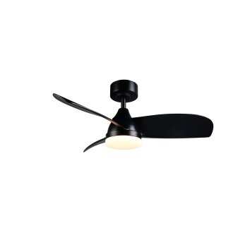 Reality lights mit Ceiling fan light LED black, 1-light source, Remote control