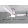 Reality lights mit Ceiling fan light LED white, 1-light source, Remote control