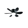Reality lights mit Ceiling fan light LED black, 1-light source, Remote control