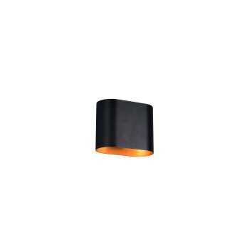 Trio lights Alani wall light black-gold, 1-light source