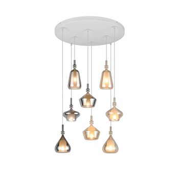 Trio lights Aldea pendant light white, 8-light sources