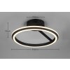 Trio lights Amador ceiling light LED black, 1-light source