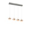 Trio lights Dios pendant light LED matt nickel, 4-light sources