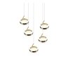 Trio lights Dios pendant light LED matt nickel, 5-light sources