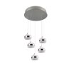 Trio lights Dios pendant light LED matt nickel, 5-light sources