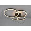 Trio lights Drake ceiling light LED black, 1-light source, Remote control