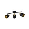 Trio lights Eva ceiling spotlight black-gold, 3-light sources