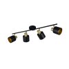 Trio lights Eva ceiling spotlight black-gold, 4-light sources