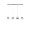 Trio lights Flynt pendant light LED chrome, 4-light sources