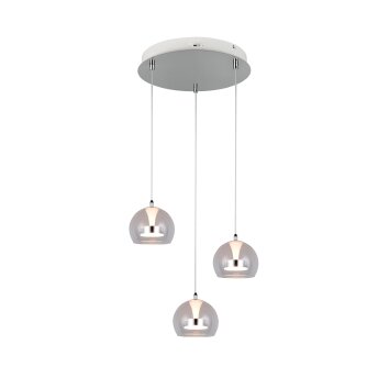 Trio lights Flynt pendant light LED chrome, 3-light sources