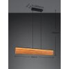 Trio lights Kalea pendant light LED Light wood, 1-light source