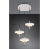 Trio lights KEATON pendant light LED grey, 3-light sources