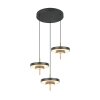 Trio lights KEATON pendant light LED black-gold, 3-light sources