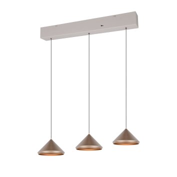 Trio lights Laguna pendant light LED brown, 3-light sources