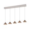 Trio lights Laguna pendant light LED brown, 5-light sources
