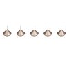 Trio lights Laguna pendant light LED brown, 5-light sources