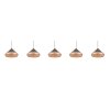 Trio lights Laguna pendant light LED brown, 5-light sources