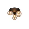 Trio lights Lumina ceiling light black, 3-light sources