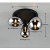 Trio lights Lumina ceiling light black, 3-light sources