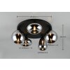 Trio lights Lumina ceiling light black, 5-light sources