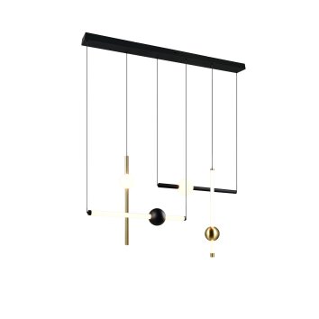 Trio lights Melita pendant light LED black-gold, 1-light source