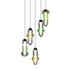 Trio lights Minerva pendant light LED colourful, 5-light sources