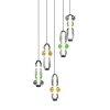 Trio lights Minerva pendant light LED colourful, 5-light sources