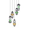 Trio lights Minerva pendant light LED colourful, 5-light sources