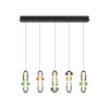 Trio lights Minerva pendant light LED colourful, 5-light sources