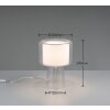 Trio lights Rocka table lamp transparent, clear, 1-light source