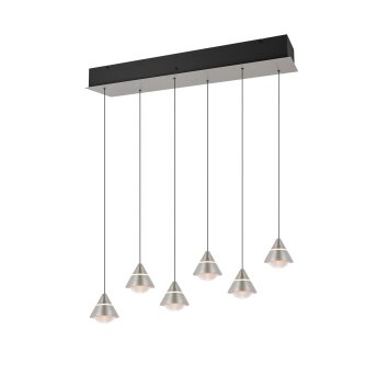 Trio lights Romeo pendant light LED matt nickel, 6-light sources
