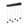 Trio lights Romeo pendant light LED black, 6-light sources