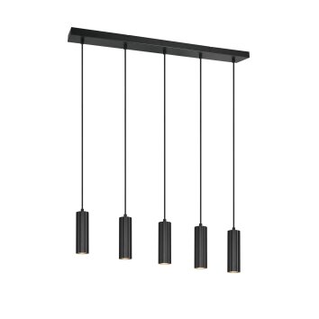 Trio lights Soka pendant light black, 5-light sources