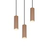 Trio lights Soka pendant light brown, 3-light sources