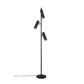 Trio lights Soka floor lamp black, 3-light sources