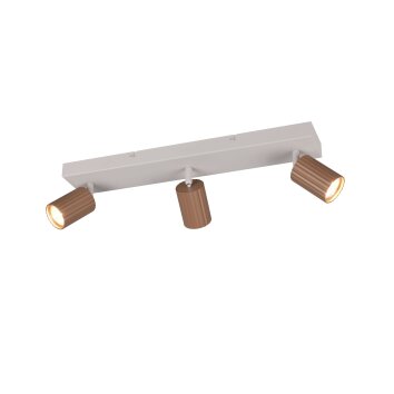 Trio lights Soka ceiling spotlight brown, 3-light sources