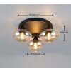 Reality lights Divina ceiling light black, 3-light sources