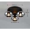 Reality lights Divina ceiling light black, 3-light sources