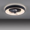 Leuchten Direkt lights VENIKA ceiling light LED black, 1-light source, Remote control