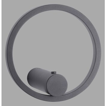 Leuchten Direkt lights ARCHIE wall light LED anthracite, 1-light source, Remote control