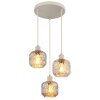 Globo lighting Antonio hanging light beige, 3-light sources