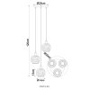 Globo lighting Antonio hanging light beige, 3-light sources