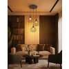 Globo lighting Mateo hanging light rust-coloured, 3-light sources