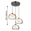 Globo lighting Avila hanging light LED chrome, black, 1-light source, Remote control