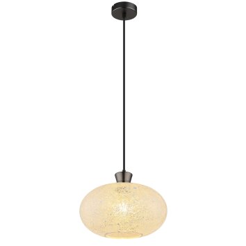 Globo lighting Brokana hanging light chrome, black, 1-light source